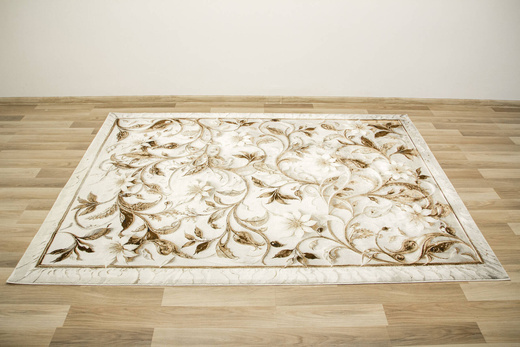 Dywan Modena 5524 l.grey/l.brown Krem Brąz Szary Liście Palm Marmur