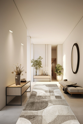 Chodnik Kandy N412A l.beige/white Beż Krem Brąz szerokość 70 cm