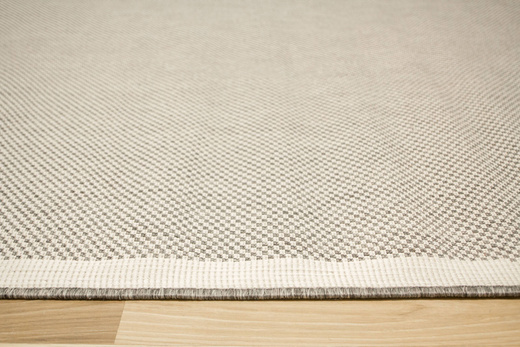 Dywan Dwustronny Sznurkowy Brussels 205014/10010 Silver Romby Kratka Outdoor