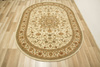 Owalny Dywan Super Rose D373A cream/cream Ornament Jasny Beż Krem