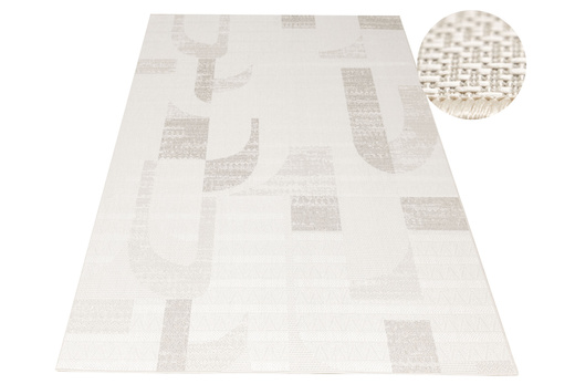 Dywan Sznurkowy Haga 04719A beige/cream Krem Beż Szary Geometria Outdoor