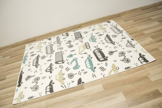 Dywan Dziecięcy Lima G762A cream/d.grey Samochody Krem Szary