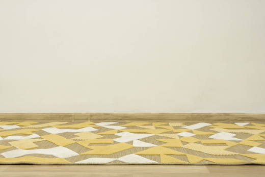 Dywan Sznurkowy Dwupoziomowy Reni 24526/682 Trójkąty Romby Miodowy Żółty Krem Beż