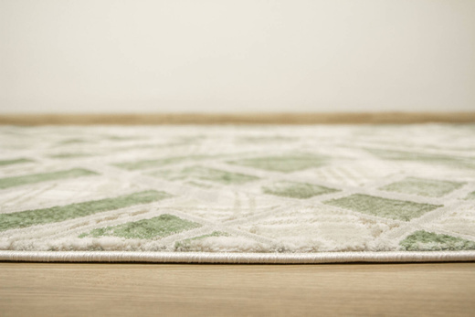 Dywan Garda P1149 Green Zieleń Beż Romby Marmur