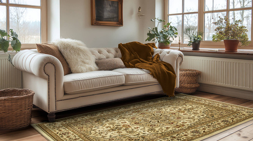 Dywan Super Rose 3792A cream/cream Ornament Kwiaty Krem Beż