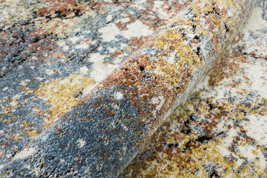 Dywan Bosa 8621A cream/somon Kremowy Miedziany Niebieski Abstrakcja