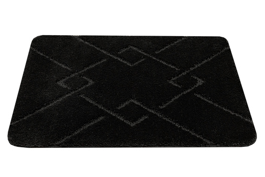 Dywanik Łazienkowy Antypoślizgowy Moreno Black Czarny Romby