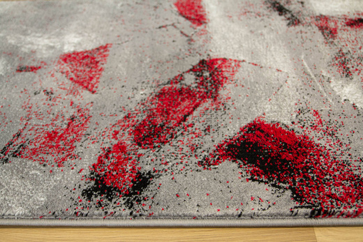 Chodnik Victoria B823A Red Czerwień Szary Przecierany szerokość 70 cm