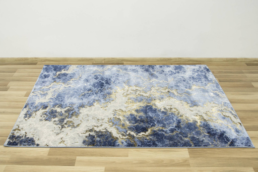 Dywan Verano C583A l.blue/blue Niebieski Złoty Szary Krem Dwupoziomowy