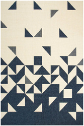 Dywan Sznurkowy Dwupoziomowy Vigo 20401/994 Granatowy Krem Trójkąty