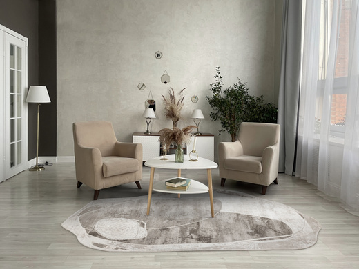 Dywan Selena GS003A Cream/Beige Szary Beżowy Ksztalt