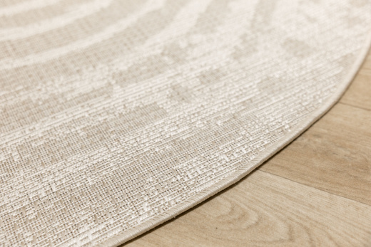 Okrągły Dywan Sznurkowy Haga 04787A vizon/cream Beż Krem Okręgi Outdoor