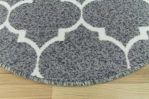 Dywan okrągły Clover 19 j.szary koniczyna marokańska