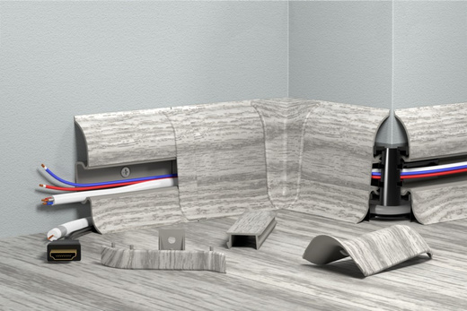 Zakończenia zaślepka prawa i lewa do listwy przypodłogowej Premium Cezar 157 Dąb Sardynia Mat