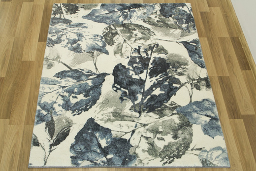 Dywan Liście Szaro-Granatowe akwarela