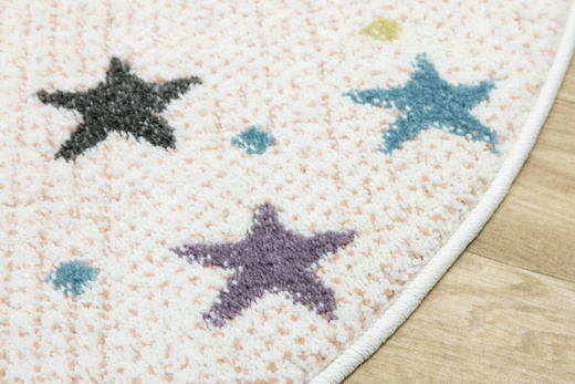 Okrągły Dywan Lima B070A cream/rose Jednorożec Krem