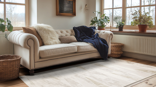 Dywan Illusion H007A cream/l.greyHB Szary Krem Beż Lśniący Linie