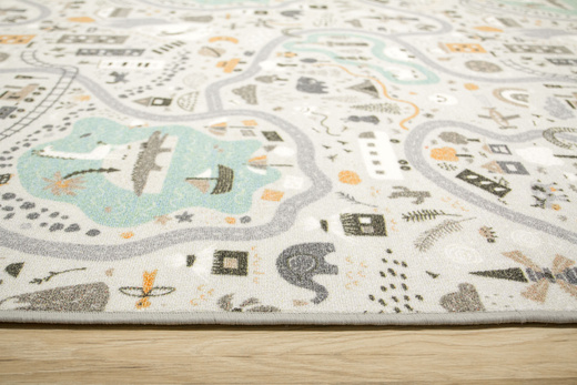 Pastelowy Dywan Dziecięcy Uliczki 04