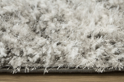 Dywan Shaggy Puffy P591 Anthracite White Antracyt Biel