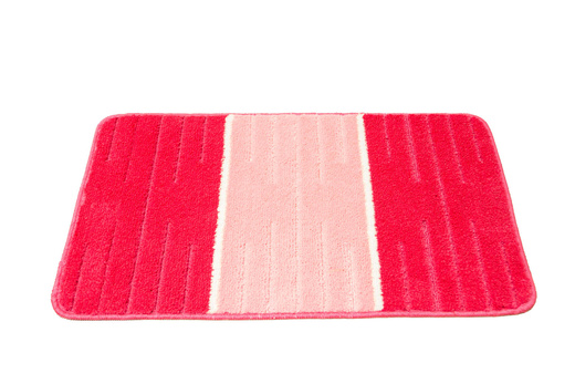 Dywanik Łazienkowy Como Pink Róż Krem Pasy