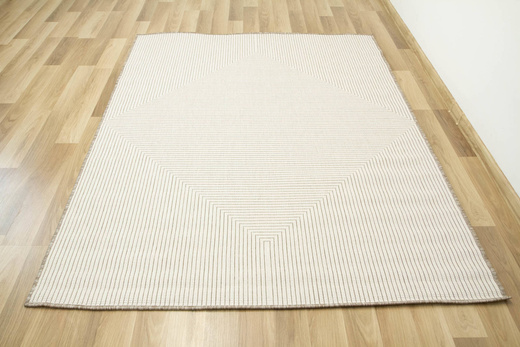 Dywan Dwustronny Sznurkowy Brussels 205697/10610 Linen Beż Krem Romb Linie Outdoor