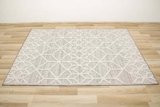 Dywan Pętelkowy Panorama 8432 l.grey/d.grey Szary Krem Romby Cubes