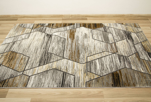 Dywan Modena 4644 m.grey/d.grey Brąz Beż Plastry Miodu