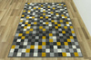 Dywan Luna 503629/89915 mustard kwadraciki