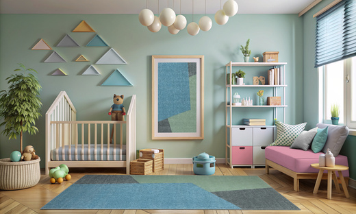 Dywan Dziecięcy Lima M046A blue/green Zielony Szary Niebieski