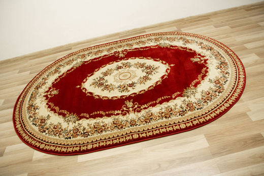 Owalny Dywan Super Rose 1898A red/cream Ornament Kwiatowy Czerwień Krem