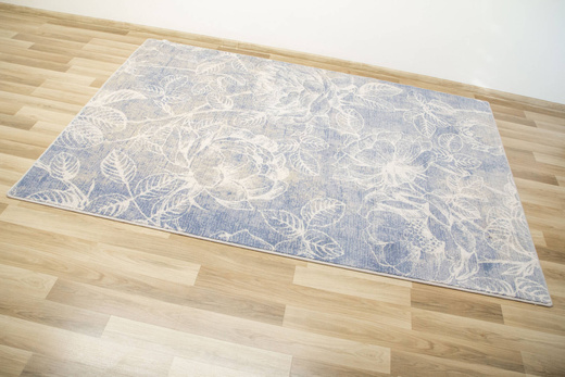 Wełniany Dywan Isfahan Rhode Beige Niebieski Beżowy Kwiaty