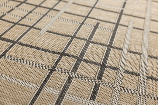 Dywan Sznurkowy Antypoślizgowy Flex 19507/P01 Beż Grafitowy w Kreski Paski