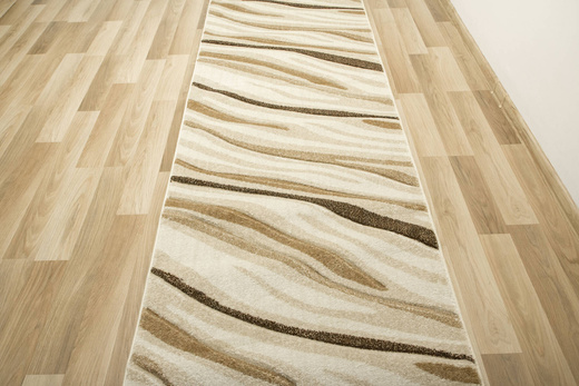 Chodnik Amelia C012A cream/beige Beż Brąz Fale szerokość 100 cm
