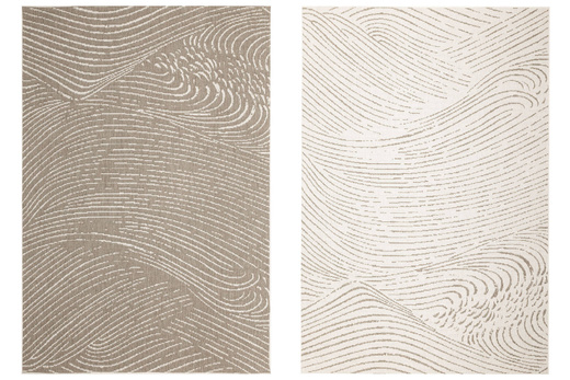 Dywan Dwustronny Sznurkowy Brussels 205784/10620 linen Jasny Beż Krem Liście Outdoor