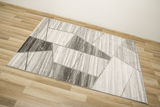 Dywan Felix 9253A l.grey/white Lśniący Marmur Szary Krem Srebrny