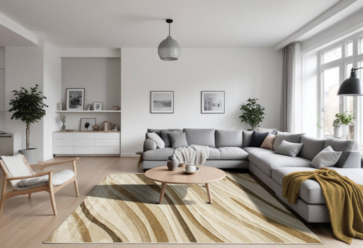 Dywan Amelia C012A cream/beige Beż Brąz Fale