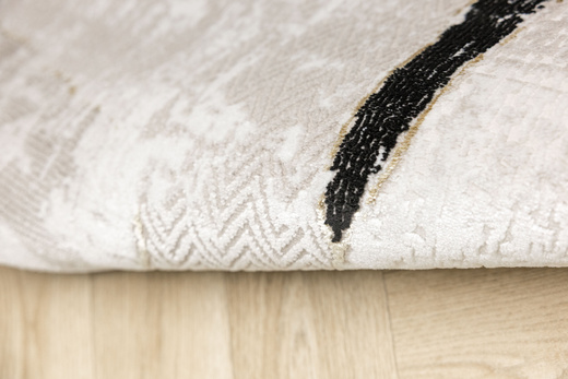 Dywan Kashmir KR204S Vizon/Black Beż Czarny Złoty Tynk