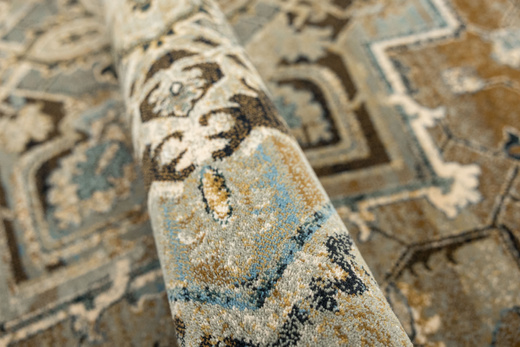 Wełniany Dywan Dywilan Omega Abbas Koniak Ornament