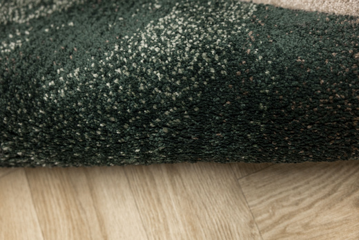 Dywan Kandy N412A l.beige/emeral Butelkowa Zieleń Beż Fryz