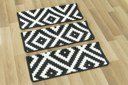 Antypoślizgowe Nakładki prostokątne romby czarny 91