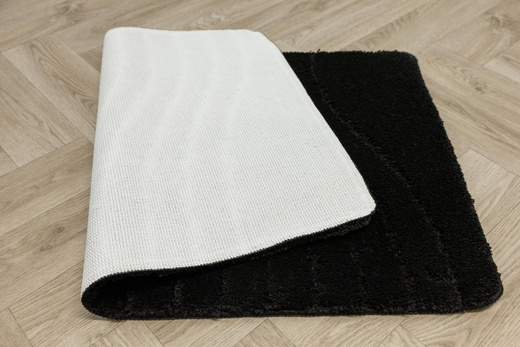 Dywanik Łazienkowy Antypoślizgowy Sara Black Czarny Fale