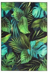 Dywan w Liście Palmy Monstera Green Butelkowa Zieleń