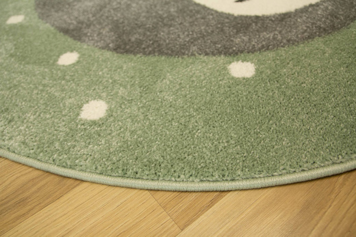 Okrągły Dywan Lima E178A green/l.grey Misio Szary Oliwka