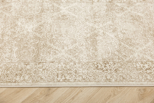 Chodnik Allora Plus 7754A l.beige Beż Krem Złoty Ornament szerokość 120 cm
