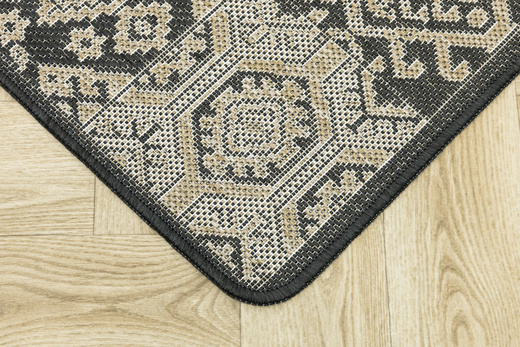 Antypoślizgowy Dywan FLEX 19636/P10 Grafit Beż Patchwork