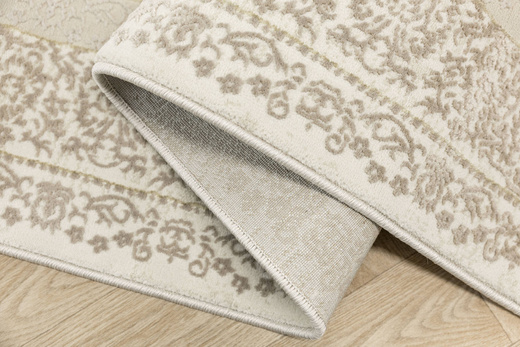 Lśniący Dywan Allora Plus E976A cream/beige Krem Beż Złoty Ornament