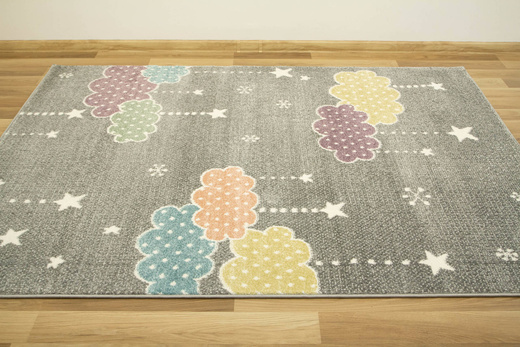 Dywan Lima B069A l.grey/cream Chmurki Gwiazdki