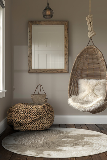 Okrągły Dywan Galya GAK11A brown/brown Beż Krem Boutique