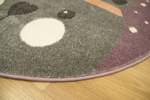 Okrągły Dywan Lima E179A lila/l.grey Miś Indianin Fiolet