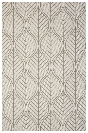 Dywan Dwustronny Sznurkowy Brussels 205647/10210 coffee Beż Krem Listki Outdoor